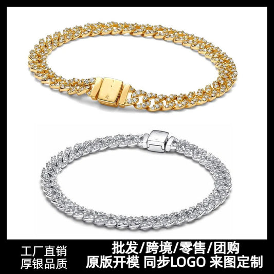 Bracelet femme maille serpent finition or rose réglable – ORELLA