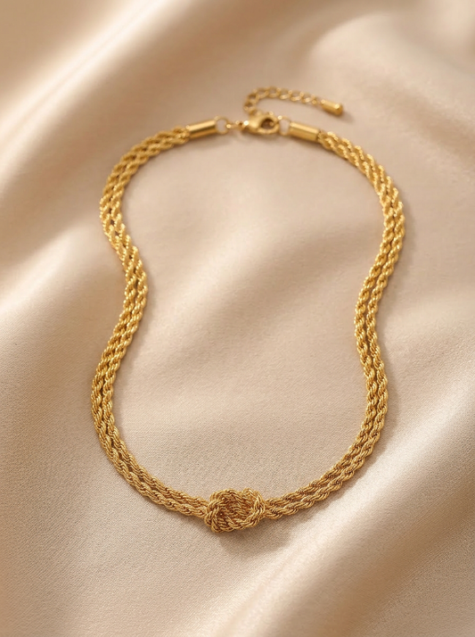 Collier Double Corde Dorée