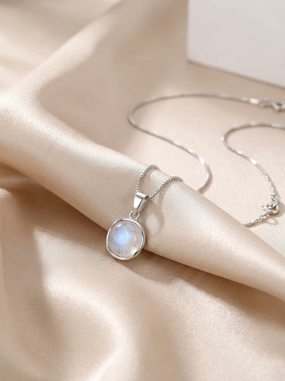 Collier Pierre de Lune Argent