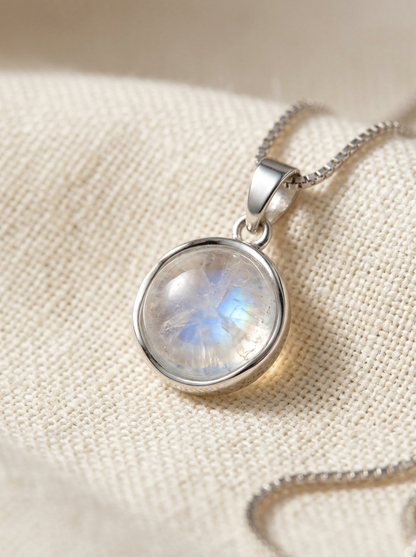 Collier Pierre de Lune Argent