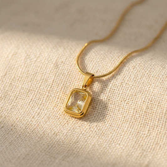 Collier Double Anneau Doré